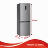 Corberó - Frigorífico Combi | CCH326DX | 293 L | 186 cm | No Frost | Motor Inverter | Display en Puerta y Función Súper Enfriami
