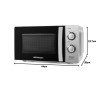 Orbegozo Microondas MI 2118, Color Plata Sin Grill Plateado