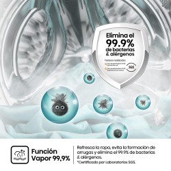 Hisense WF1Q8041BW - Lavadora, Class A, 8 Kg, 1400 rpm, Alto 85 cm x Ancho 60 cm, Color Blanco, Función Vapor 99,9%, Lavado Rápi